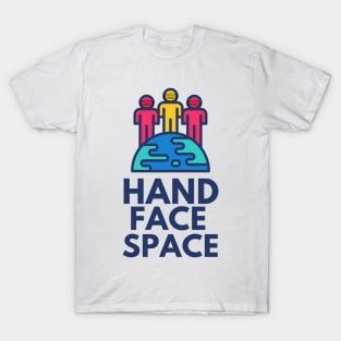 Hand Face Space By Boris T-Shirt